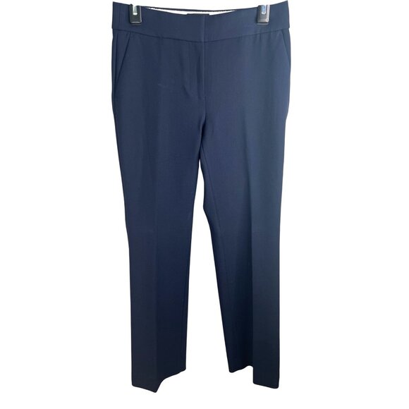 J.Crew Edie Navy Perfecting Pockets Slim Trouser Pants Womens Size 4 - Picture 2 of 16